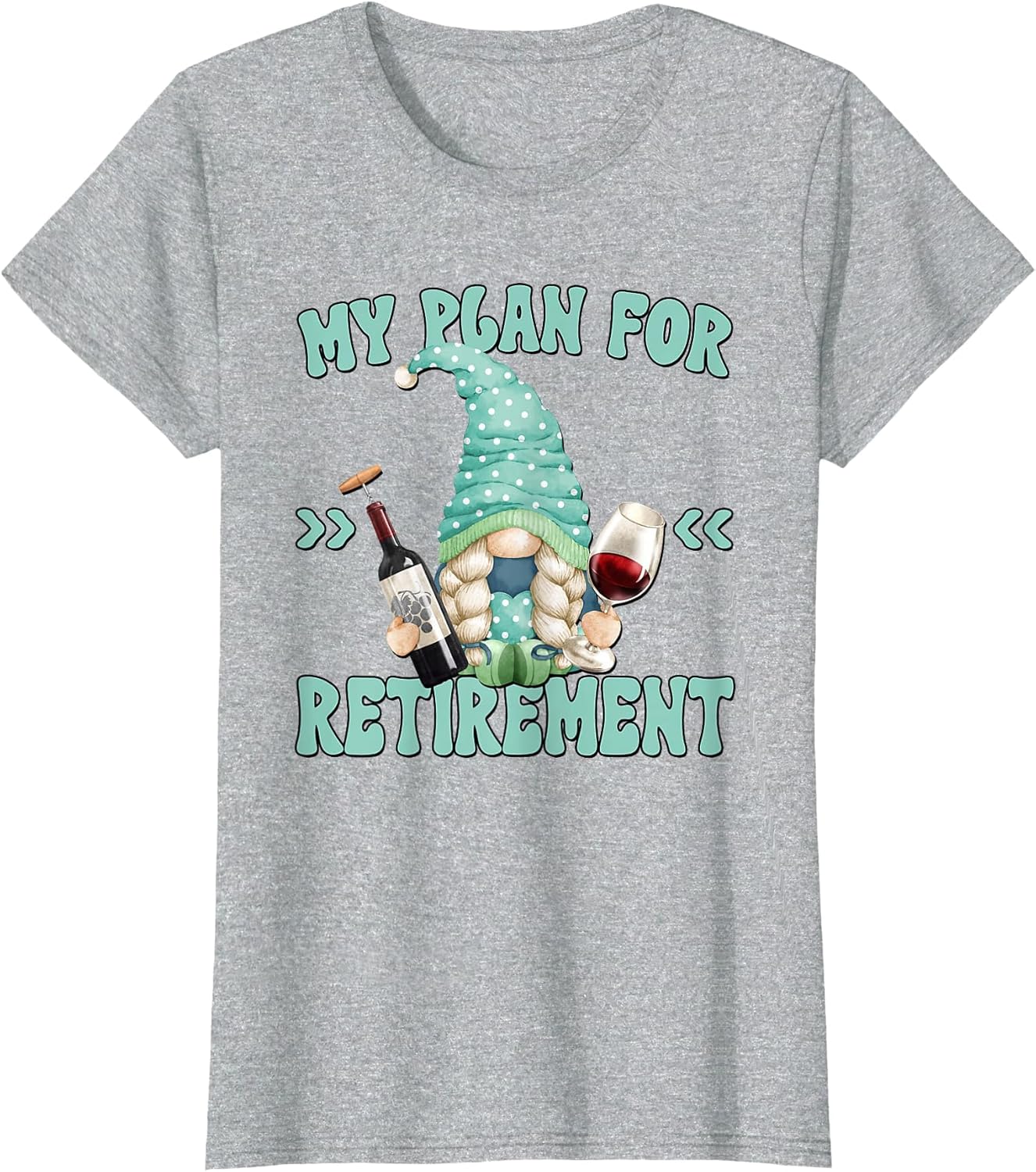 Funny Yoga and Wine Gnome for Retired Women Retirement Plan