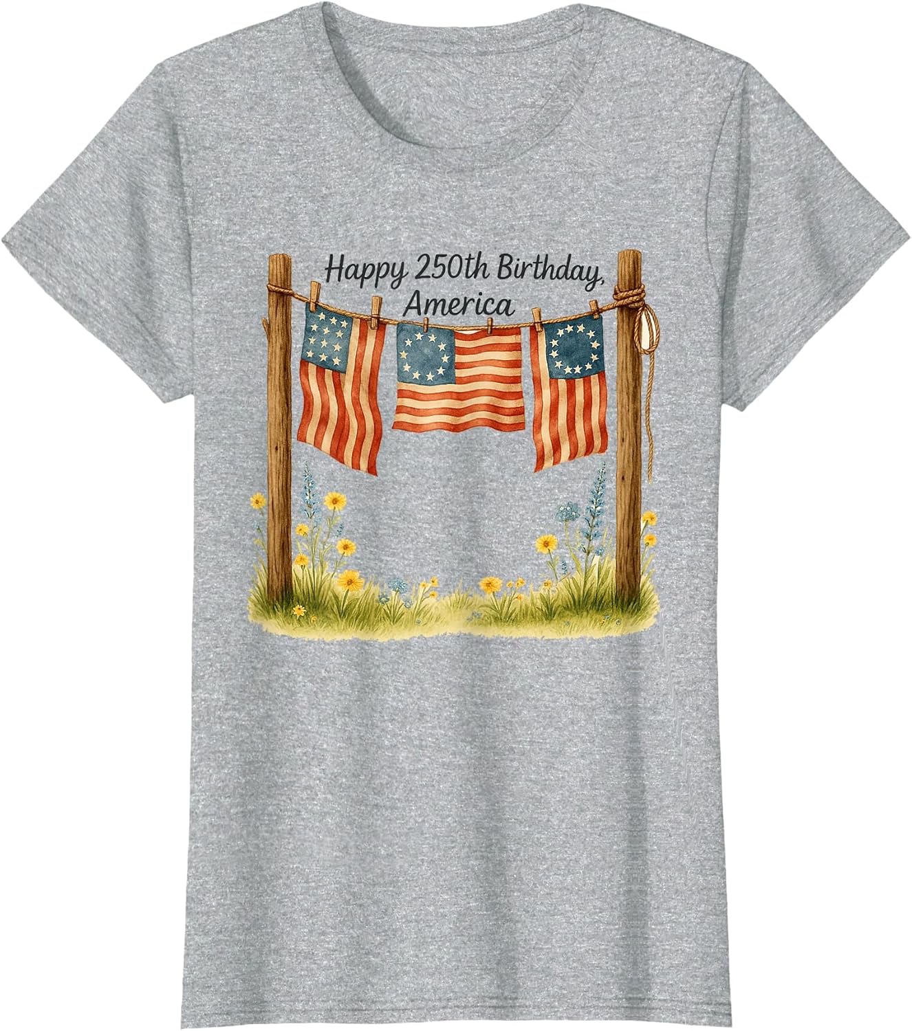 4th of July Patriotic America Flag Happy 250th Birthday