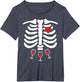 Skeleton Ribs Food Belly Wine Lover - Funny Halloween Women