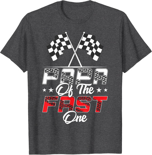 Papa of The Fast One First Birthday Racing Car Family