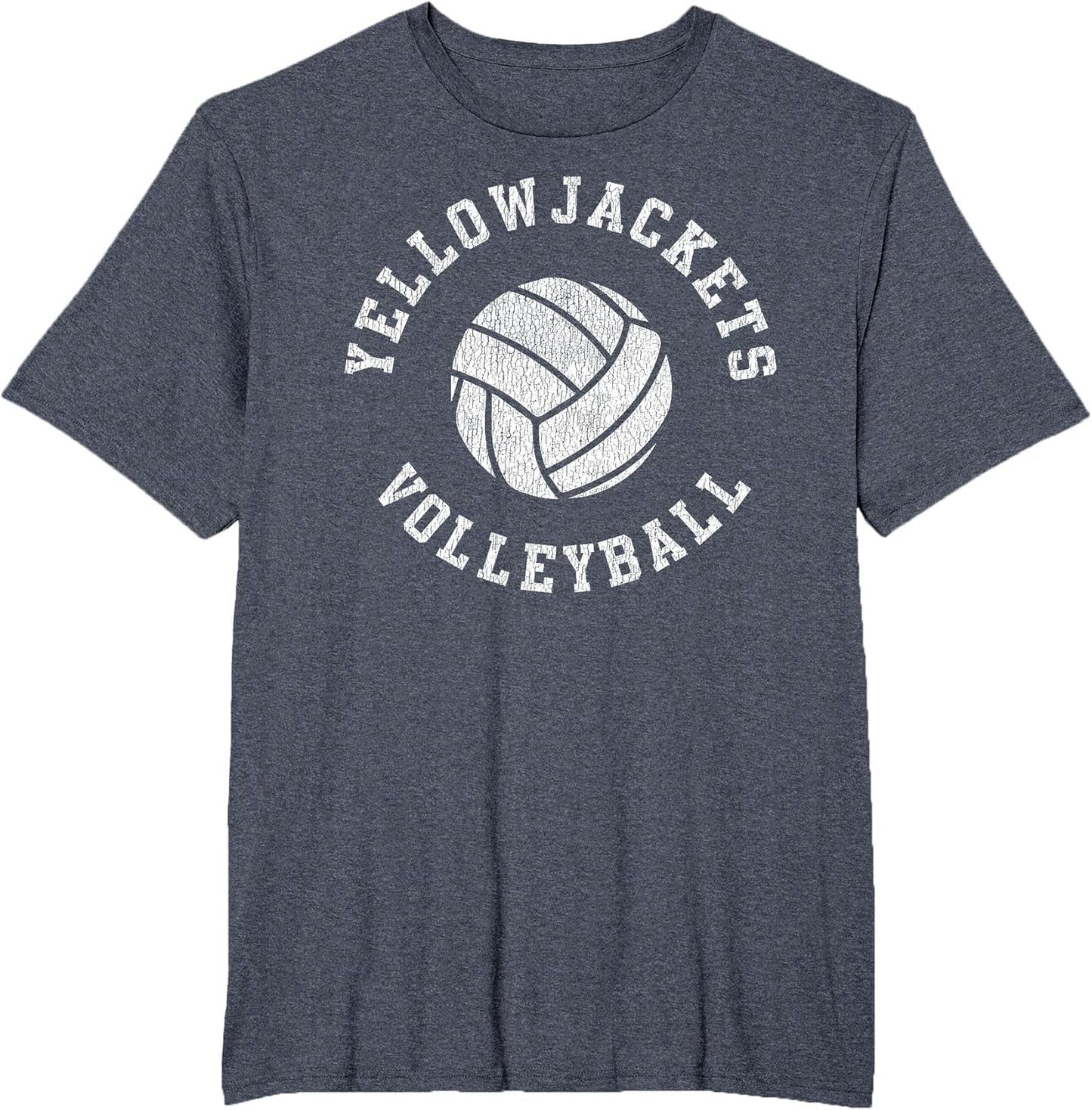 Yellowjackets Volleyball Retro Distressed Team VB Graphic