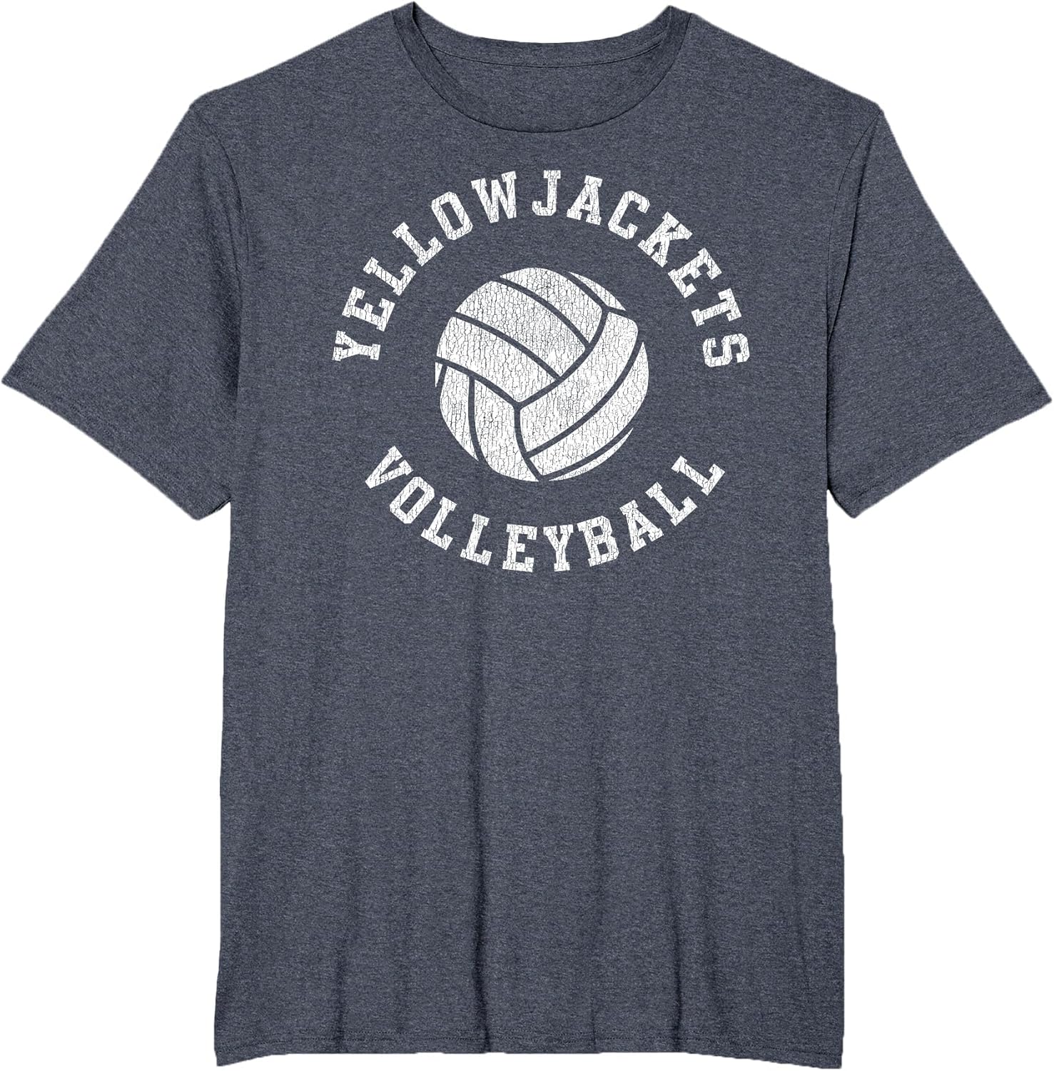 Yellowjackets Volleyball Retro Distressed Team VB Graphic
