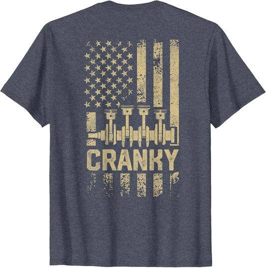Cranky Car Engine Crankshaft Funny Mechanics for Fathers Day