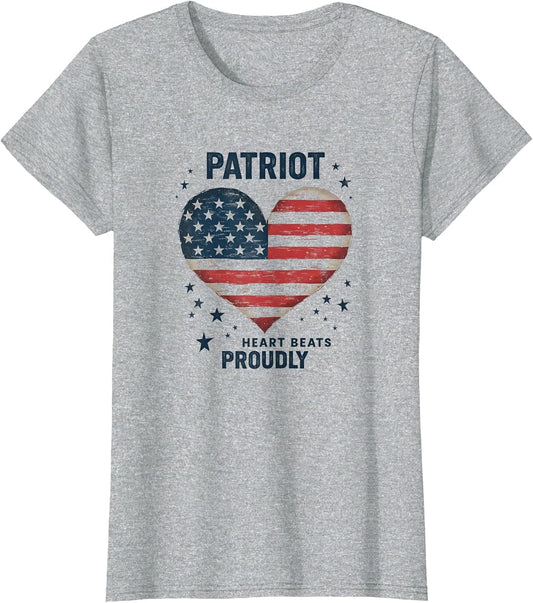 Patriot Heart Beats Proudly USA Women Design