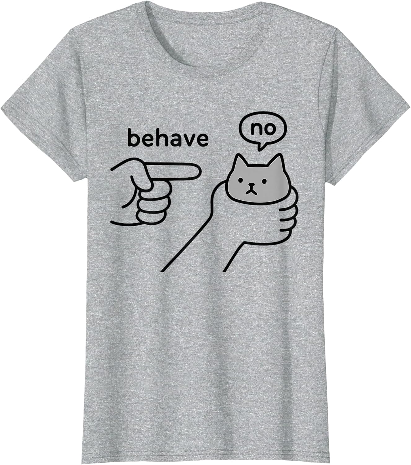 Behave no Funny Cat Meme Cartoon Design