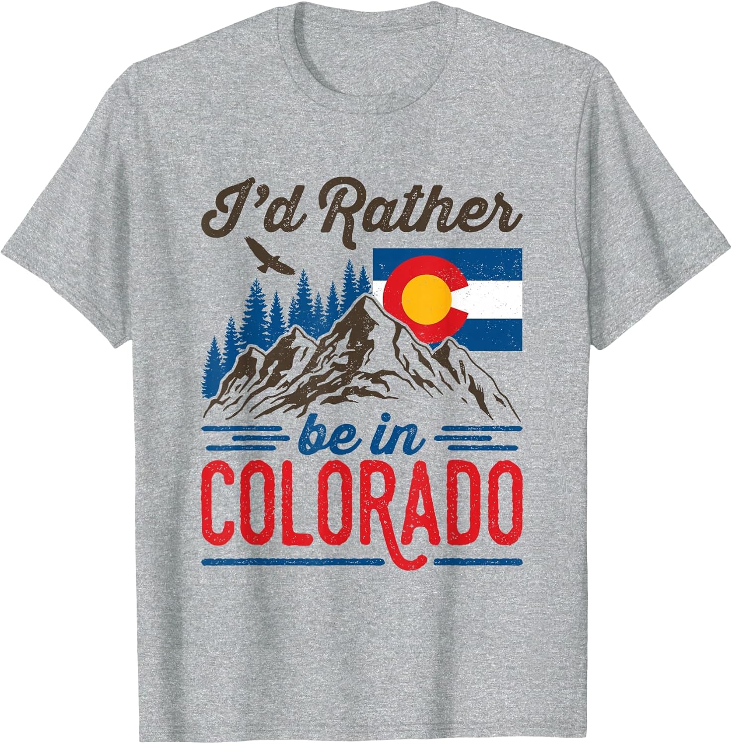 I'd Rather Be in Colorado Roots Souvenir Flag