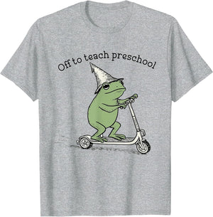 Pre K Grade Teacher Funny Frog Back to School Preschool