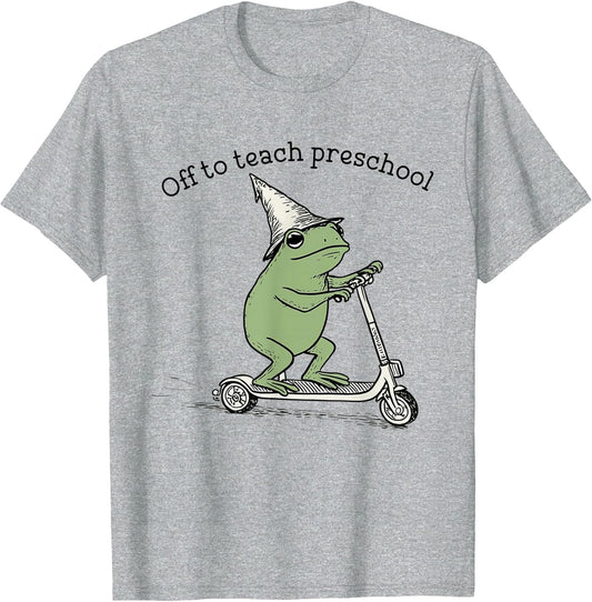 Pre K Grade Teacher Funny Frog Back to School Preschool