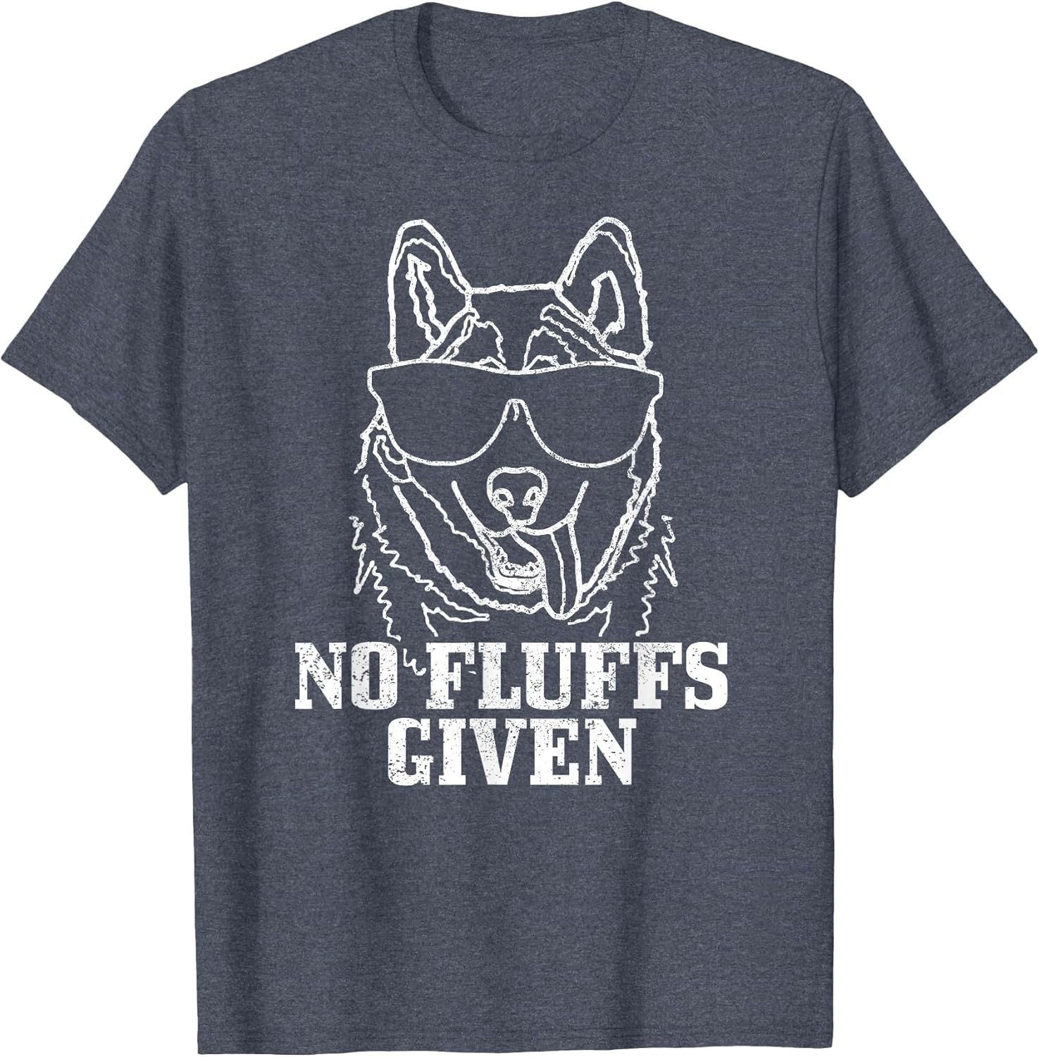 No Fluffs Given German Shepherd Akita Dog Mom Dad Funny
