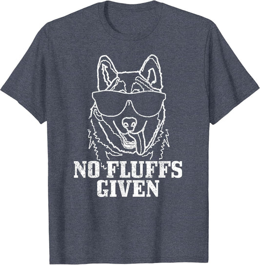 No Fluffs Given German Shepherd Akita Dog Mom Dad Funny