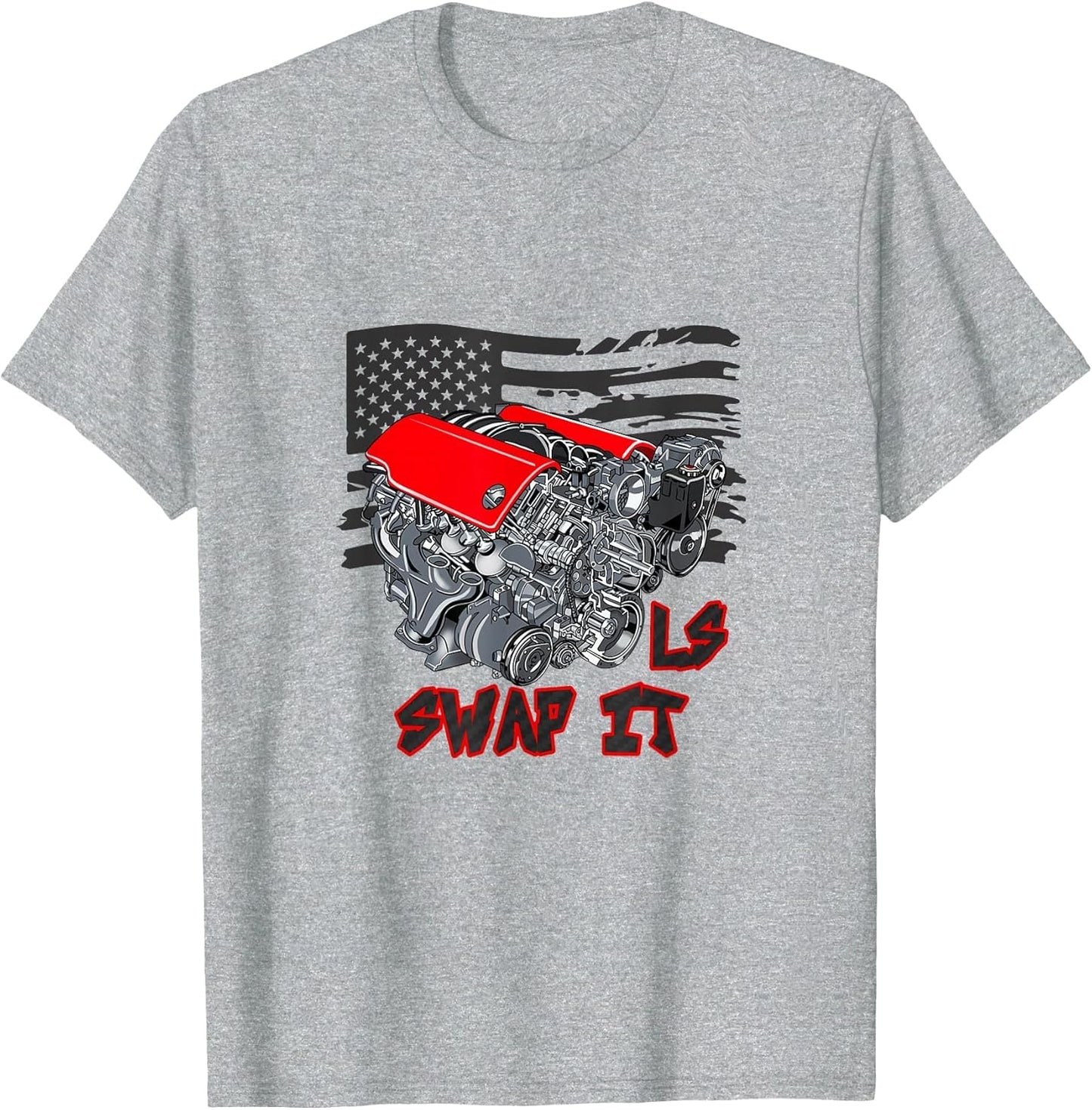 Car Enthusiast Engine Swap It LS American Flag