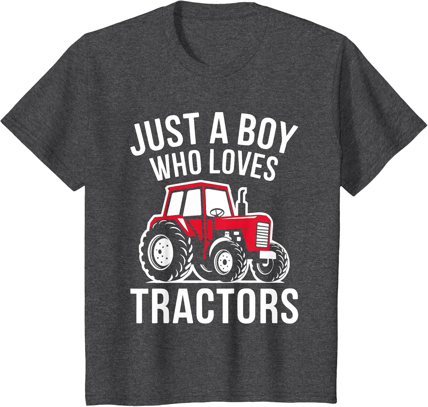 Kids Just A Boy Who Loves Tractors Shirt Kids Toddler Boy Tractor
