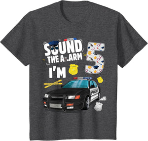 Kids Police Car 5th Birthday Boy 5 Year Old Cop Policeman Officer