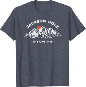 Jackson Hole Wyoming Mountains Vintage Hiking Souvenir