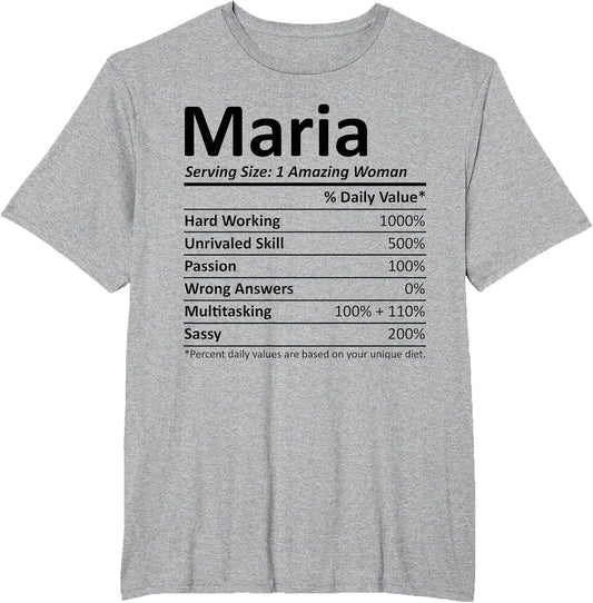 Maria Nutrition Personalized Name Funny Idea