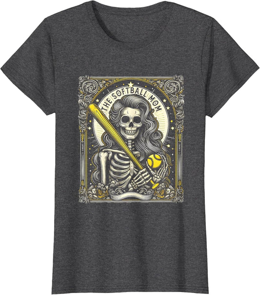 Softball Mom Tarot Card Skeleton Softball Mama Mothers Day