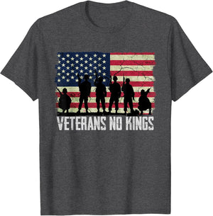Veterans No Kings Shirt Vintage America Flag Veterans