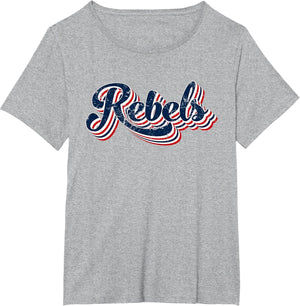 Rebels Patriotic USA America Proud 4th of July Retro Graphic