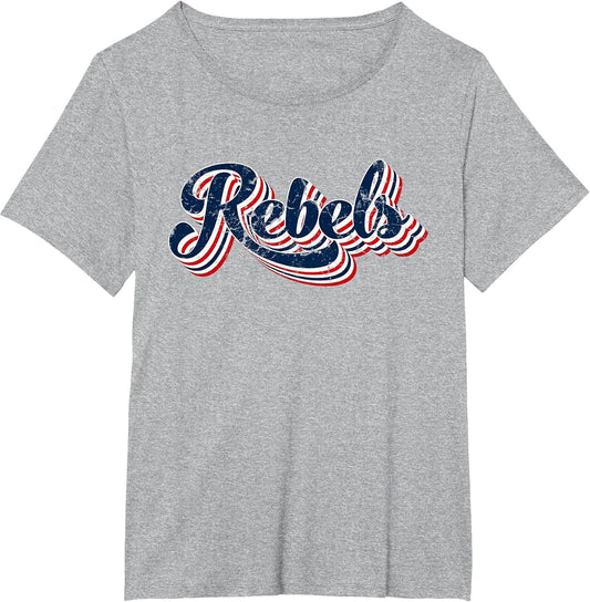 Rebels Patriotic USA America Proud 4th of July Retro Graphic