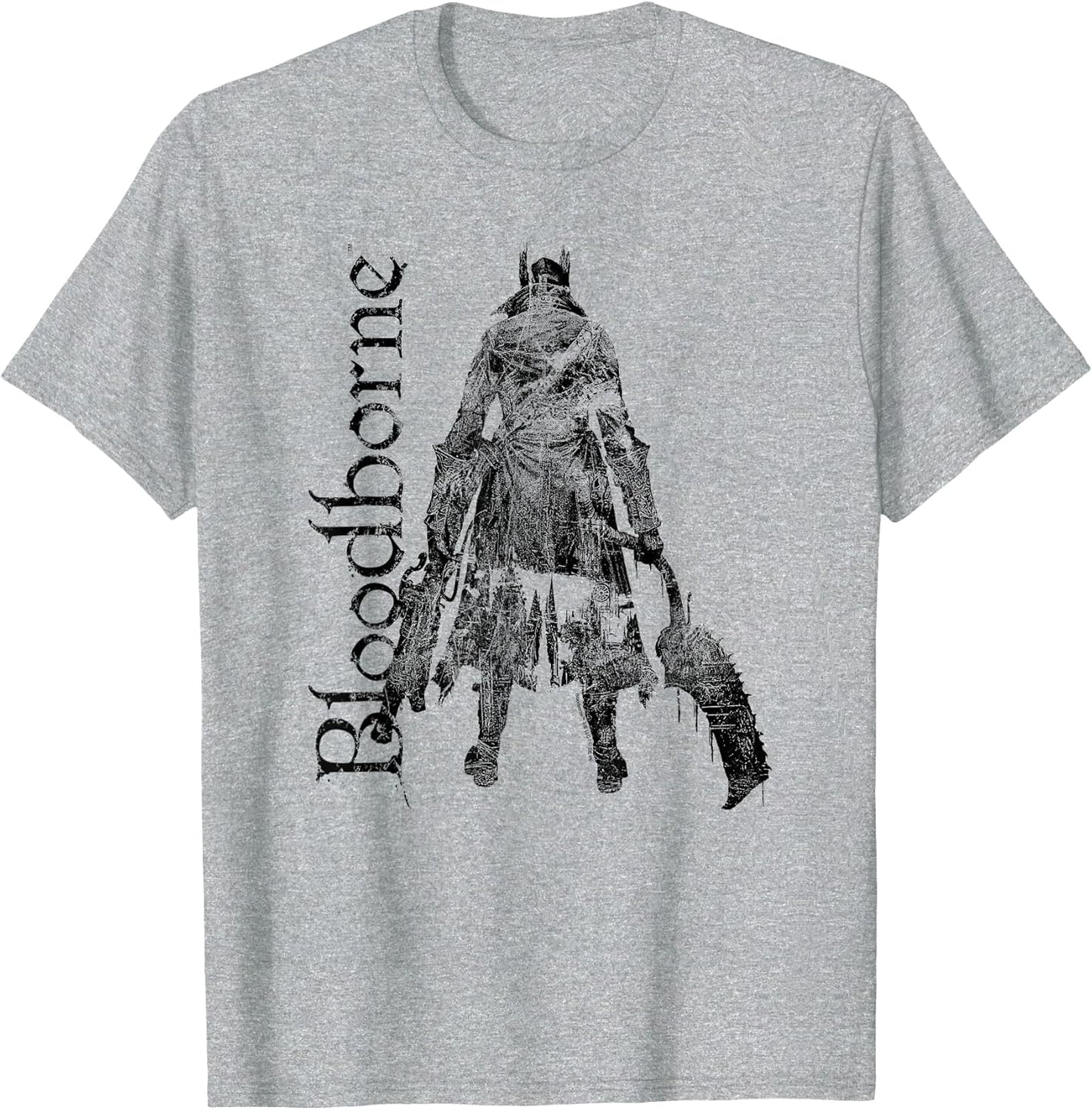 Bloodbourne Hunter Silhouette with Logo Dark Video Game