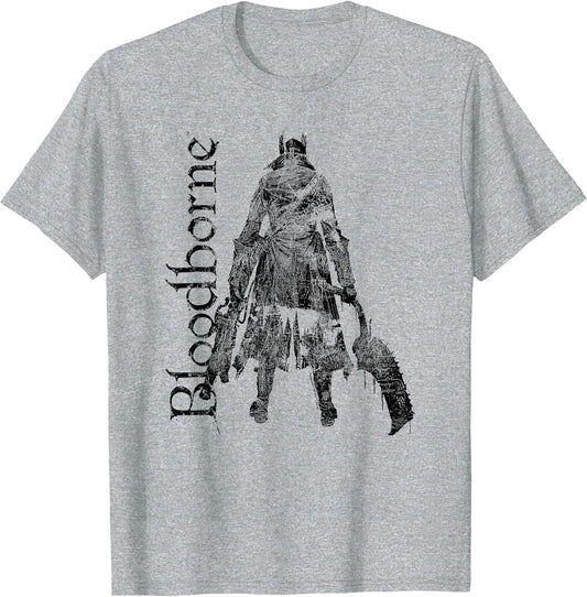 Bloodbourne Hunter Silhouette with Logo Dark Video Game