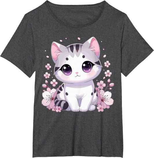 Cat Cherry Blossoms Cute Cat
