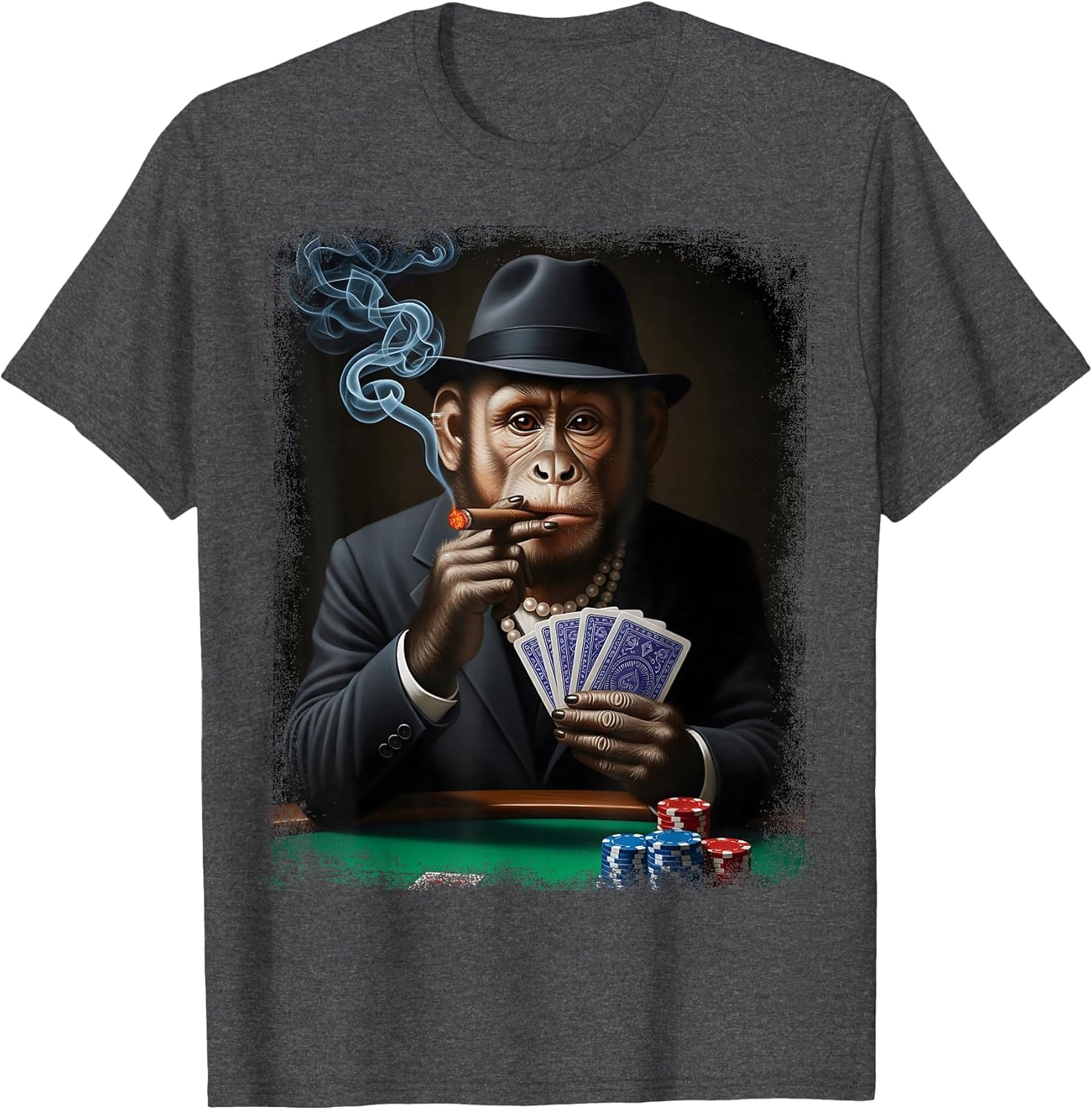 Gambling Casino Cool Monkey in Suit Funny Poker Animal