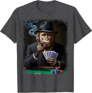 Gambling Casino Cool Monkey in Suit Funny Poker Animal