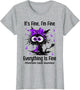 Motivational Pancreatic Cancer Awareness Cat Ribbon Purple
