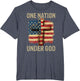 One Nation Under God American Flag Cross 4th of July Men