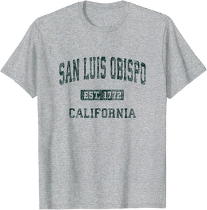 San Luis Obispo California CA Vintage Athletic Sports Design