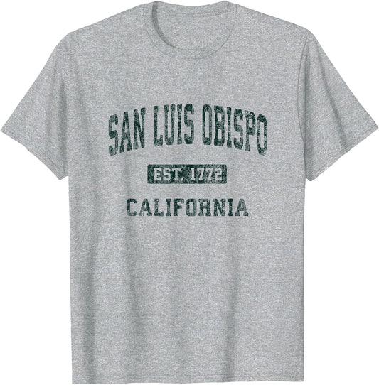 San Luis Obispo California CA Vintage Athletic Sports Design