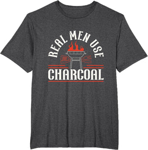 Real Men Use Charcoal Barbecue Grill Meat Grilling BBQ