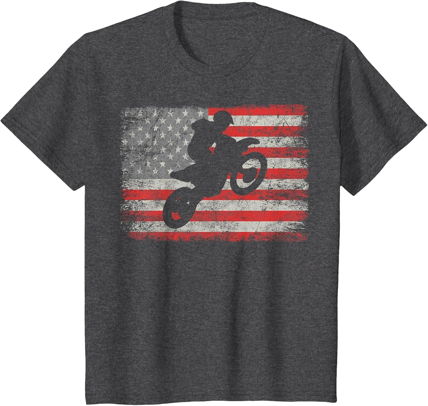 Dirt Bike USA Flag Motocross Bikers American Flag