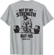 Men Christian Gym Not by My Strength But His Cross On Back