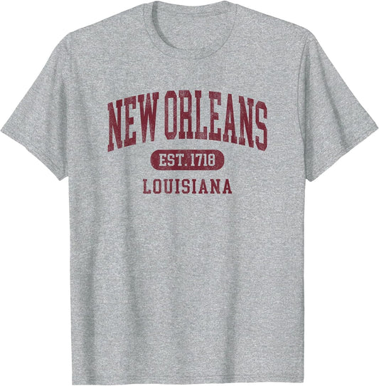 Retro New Orleans Est 1718 Vintage Throwback