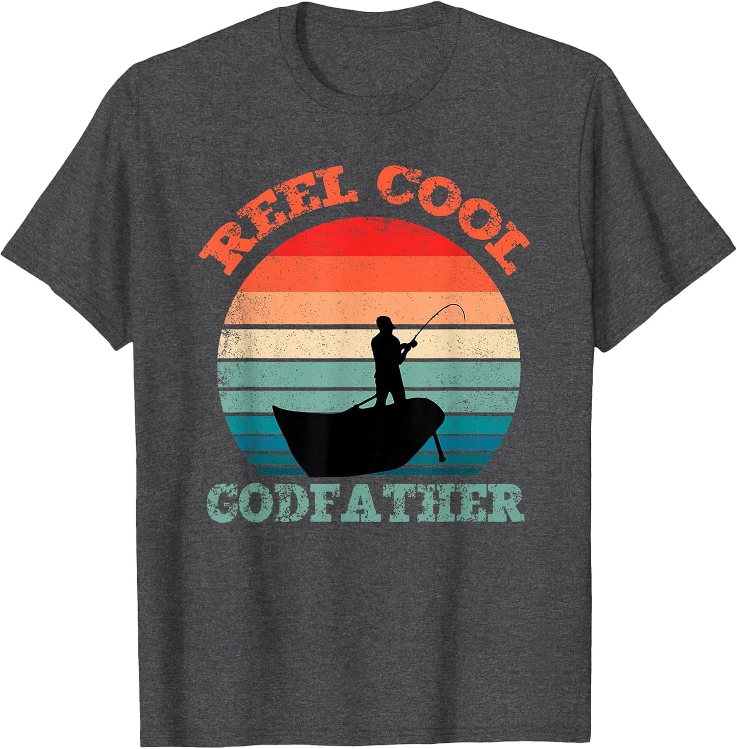 Reel Cool Godfather Fishing Funny Vintage Retro