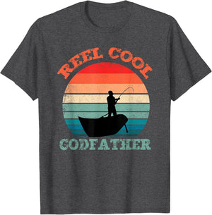 Reel Cool Godfather Fishing Funny Vintage Retro