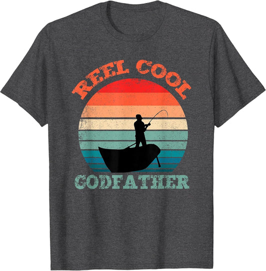 Reel Cool Godfather Fishing Funny Vintage Retro
