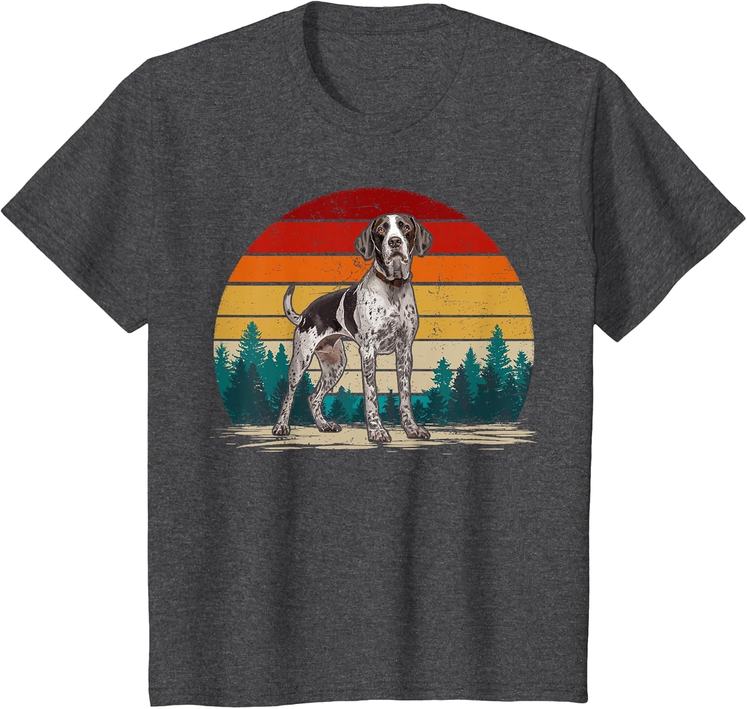 Vintage Style Distressed Retro English Pointer Dog