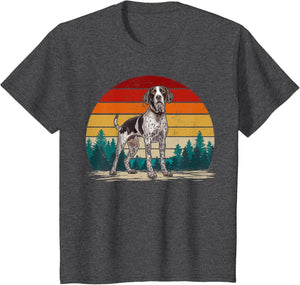 Vintage Style Distressed Retro English Pointer Dog
