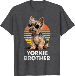 Cool Retro Yorkie Brother Funny Vintage Dog Owner