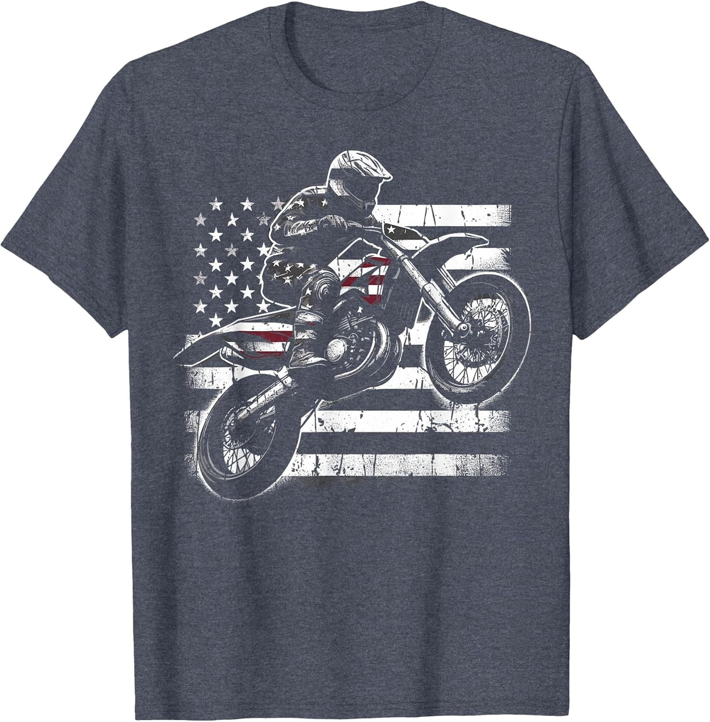 Dirt Bike American Flag Motocross Biker