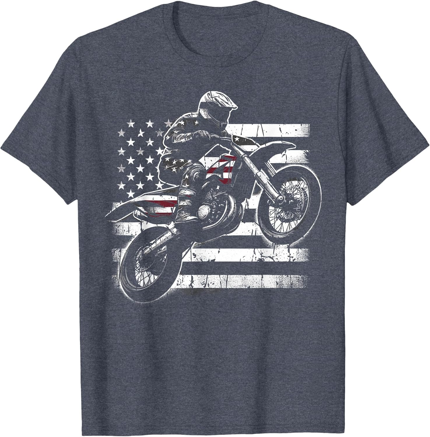 Dirt Bike American Flag Motocross Biker