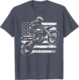 Dirt Bike American Flag Motocross Biker