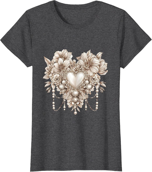 Blooming Love Pearls and Gemstone Jewel Artwork