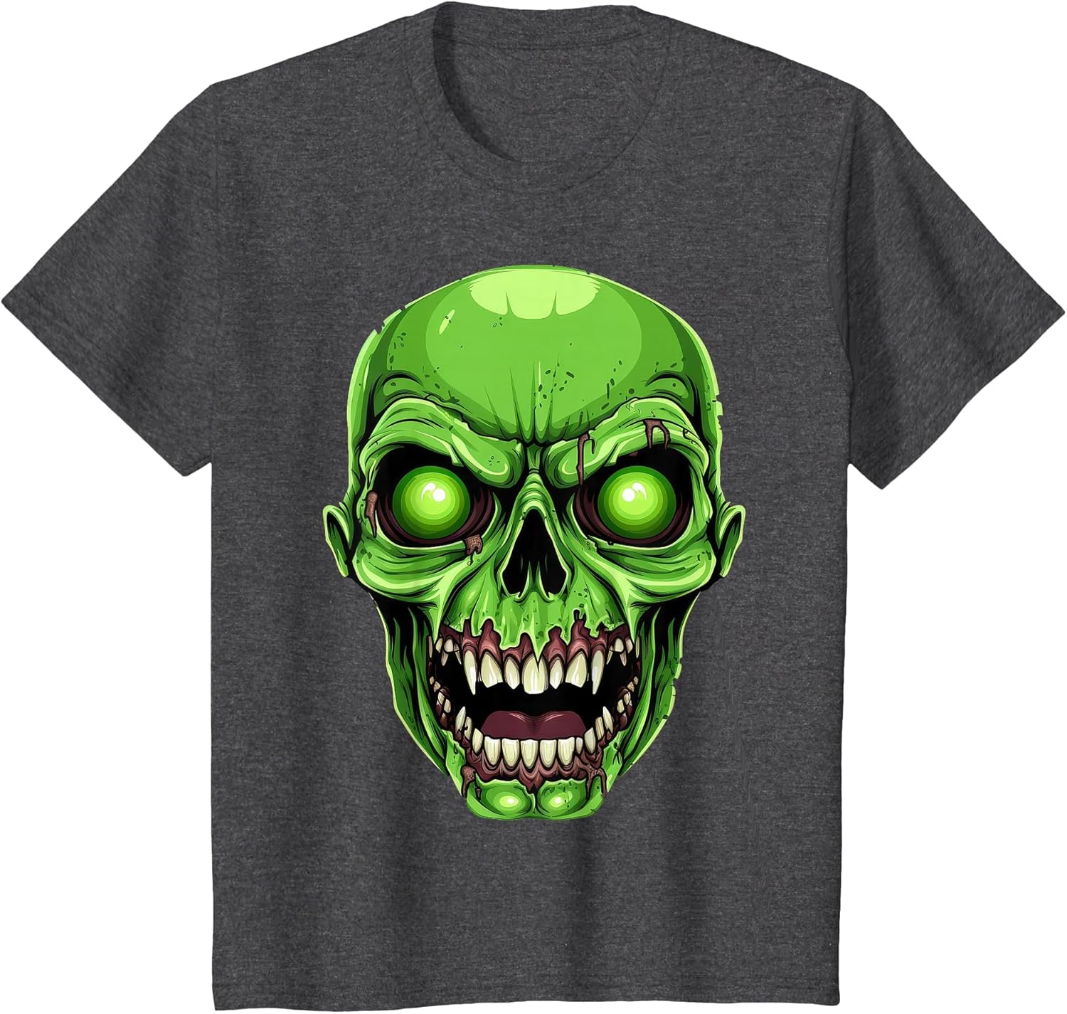 Scary Green Zombie Face Halloween Creepy Costume