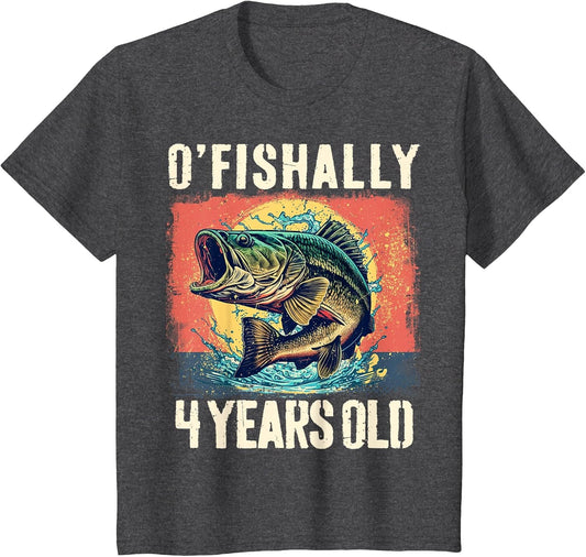Ofishally 4 Years Old 2021 Fishing Fisherman 4th Birthday