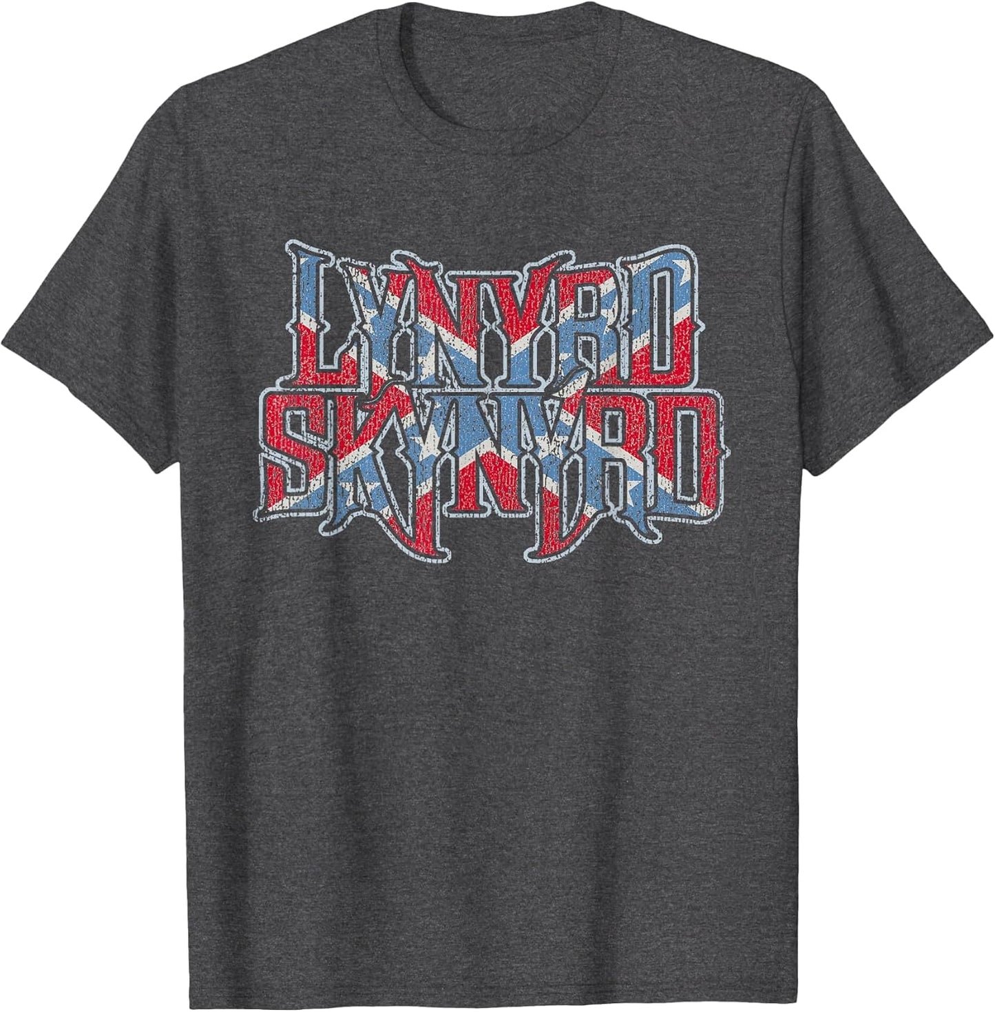 Lynyrd Skynyrd Vintage Logo Rock Biker US Flag Southern