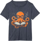Octopus Reading Book Funny Book Lover Bookworm Nerd